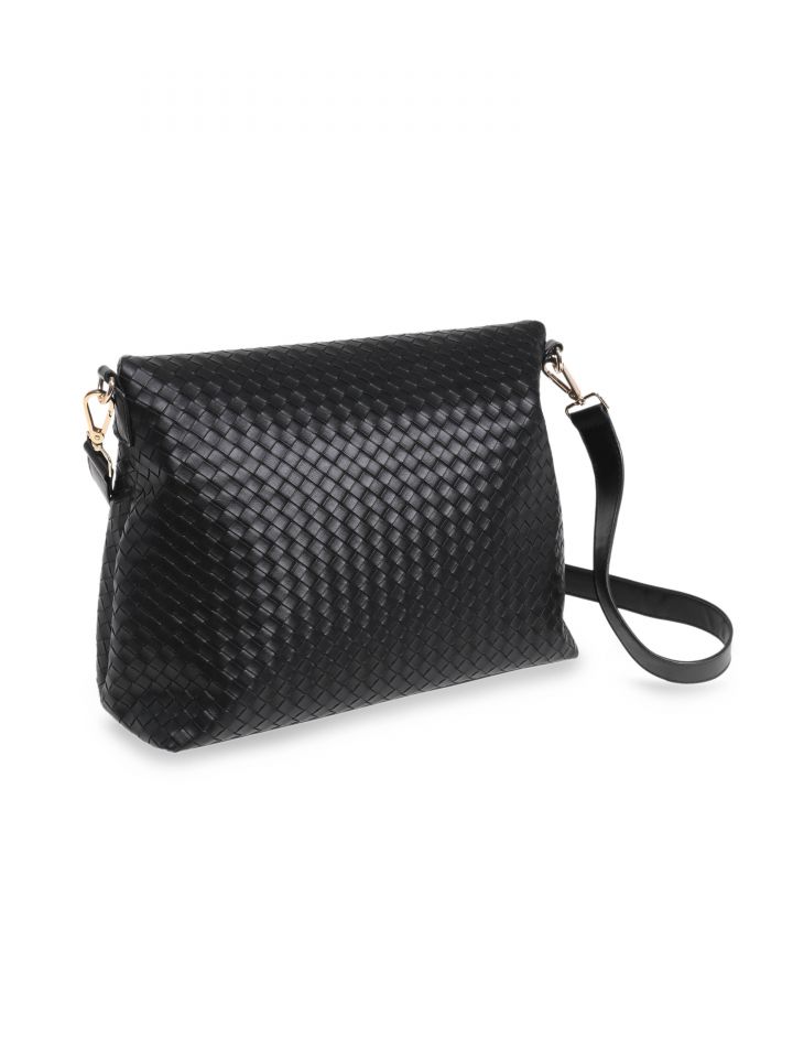 תיק שתי וערב מתקפל בצבע שחור